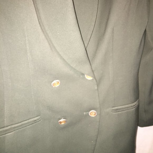 VALERIE STEVENS SUIT SKIRT JACKET GREEN SIZE 8 - Picture 2 of 7